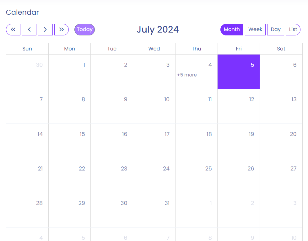 Vidyaly Calendar